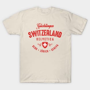 Switzerland Helvetica Bern Zurick Geneva T-Shirt